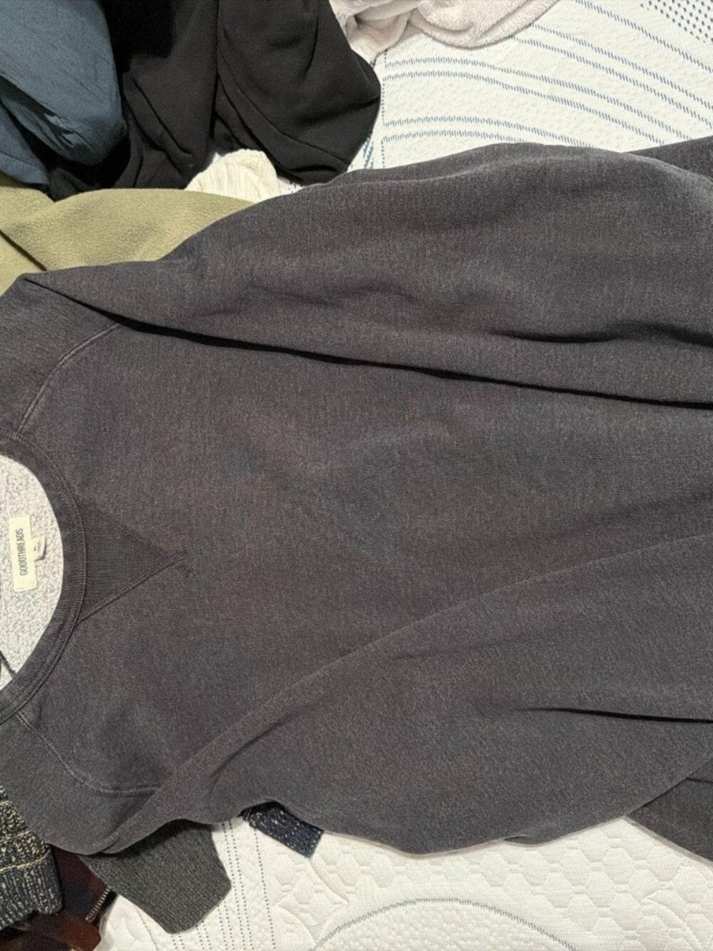 Goodthreads washed black crewneck sweatshirt - XL